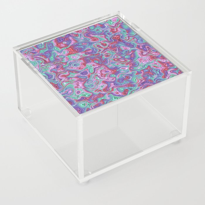 Trippy Colorful Squiggles 2 Acrylic Box