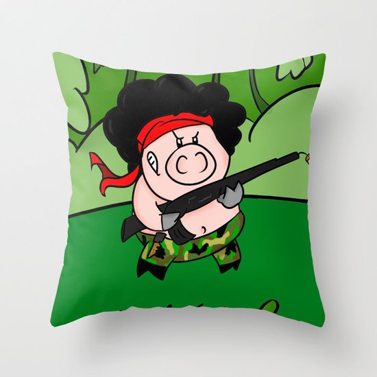 Hambo! Throw Pillow