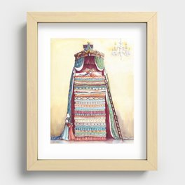 Twenty mattresses & Twenty quilts - From The Princess and The Pea - By: Hans Christian Andersen Recessed Framed Print