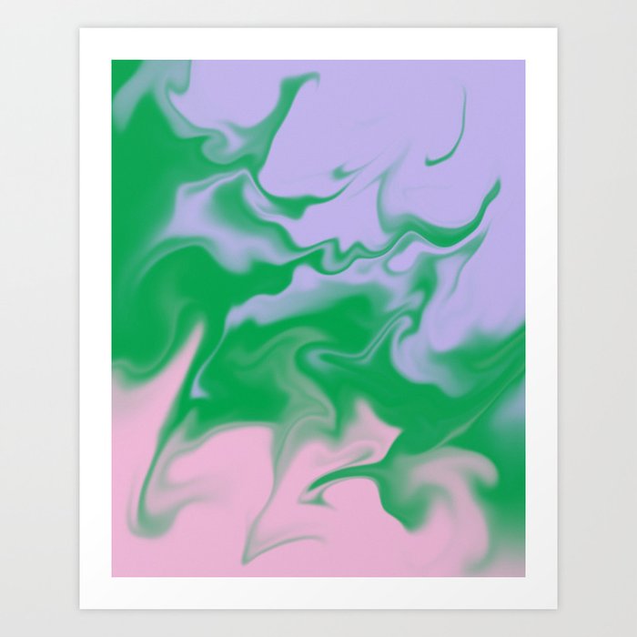 colorful marble pattern Art Print