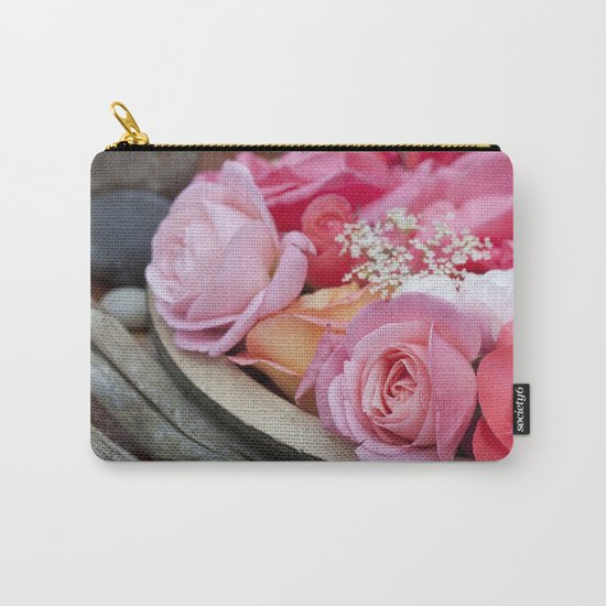 Pink Roses Romantic Still Life Carry-All Pouch
