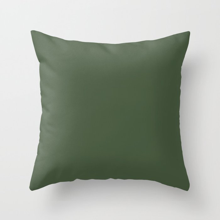 Lavender Dream ~ Smoky Forest Green Throw Pillow