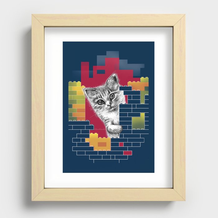 Play Cat Recessed Framed Print