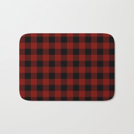 Vintage New England Shaker Large Barn Red Buffalo Check Plaid Bath Mat | Oldfashioned, Red, Darkred, Dark, Oldfashionedshaker, Barn, Oldshakervillage, Shakervillage, Redpaint, Oldshaker 