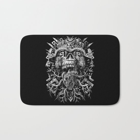 Aztec Skull Bath Mat