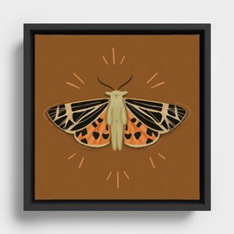 Tiger Moth Monster Framed Canvas