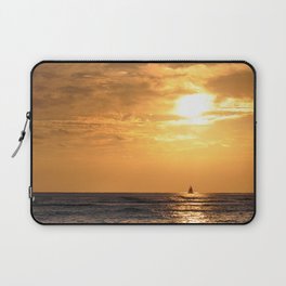 Sunset with sailboat Laptop Sleeve