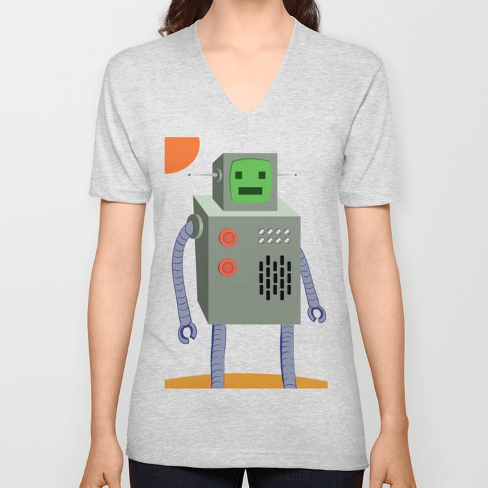 Awesome Robot! V Neck T Shirt