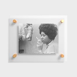 Aretha Franklin Poster Photo Paper Floating Acrylic Print