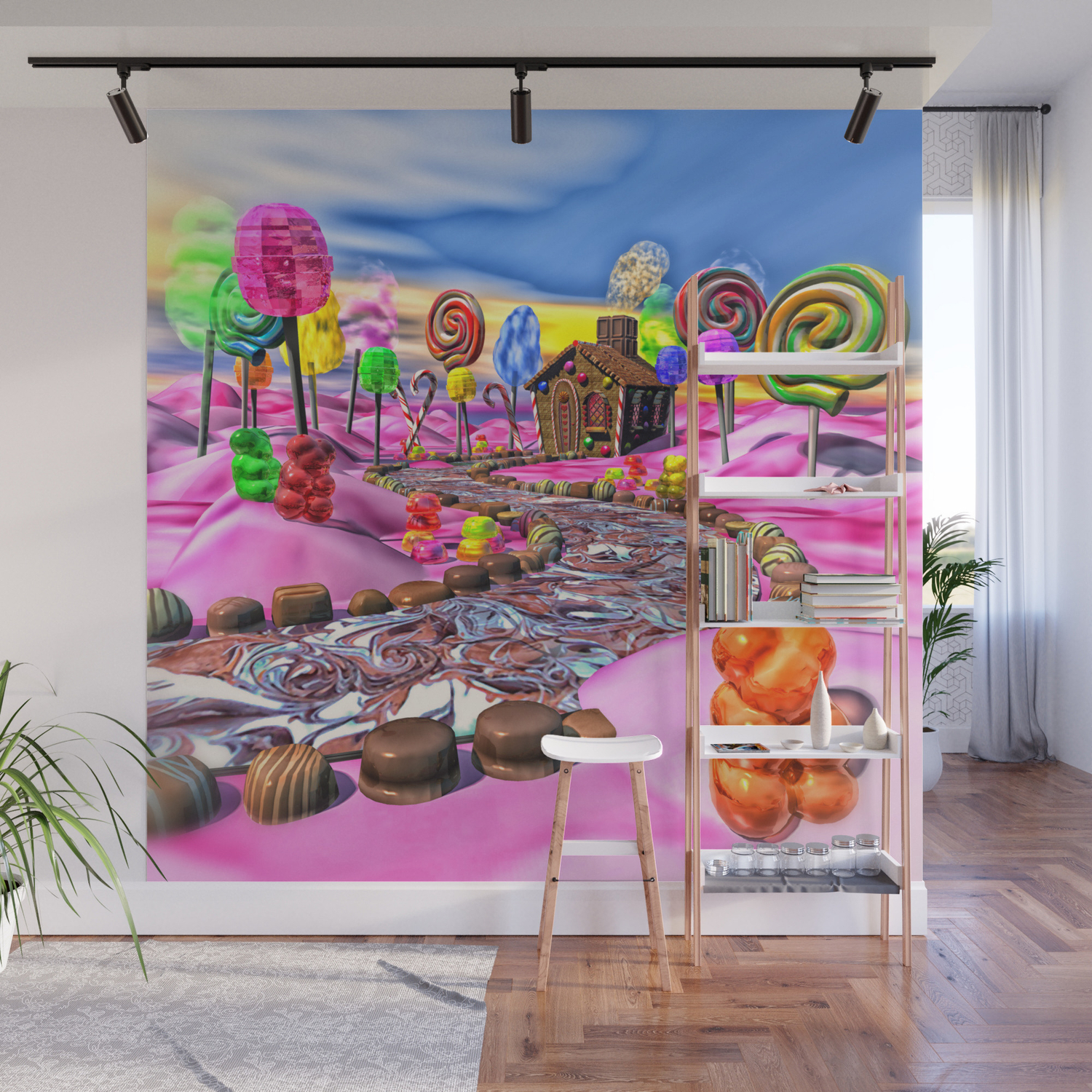 Pink Candyland Wall Mural By Bonniephantasm Society6