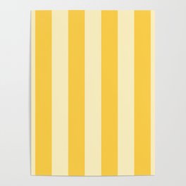 Titanium Yellow Coconut Cream Stripe Poster