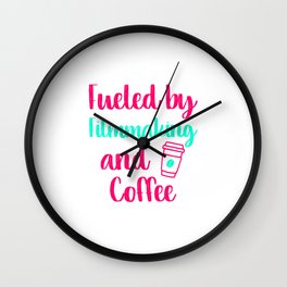 Fueled by Filmmaking and Coffee Filmmaker Production Gift Wall Clock