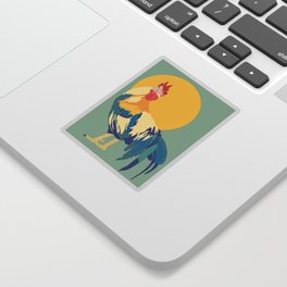 Rooster Rising Sticker