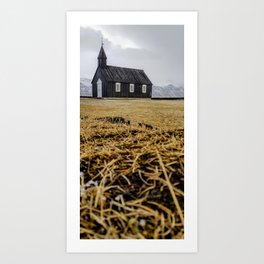 Iceland: Black Church Art Print