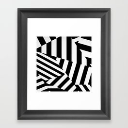 RADAR/ASDIC Black and White Graphic Dazzle Camouflage Framed Art Print