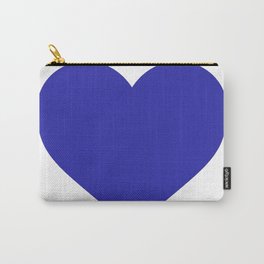 Heart (Navy Blue & White) Carry-All Pouch