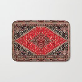 Scarlet Sands: Heritage Oriental Moroccan Masterpieces in Red and Black Bath Mat