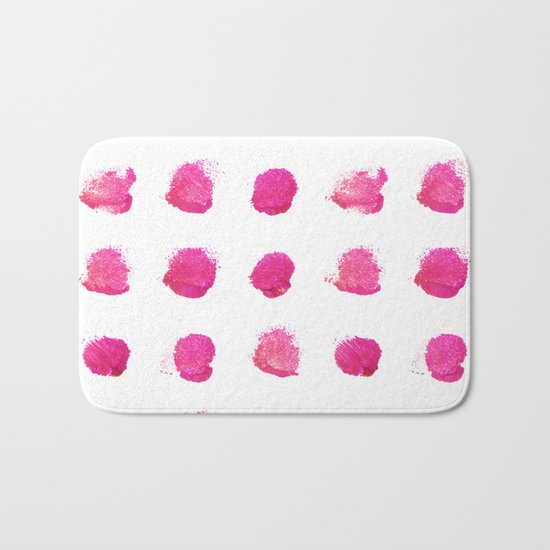 Pink Polkadots Dance- Mix and Match with Simplicity of Life on #Societyt6 Bath Mat