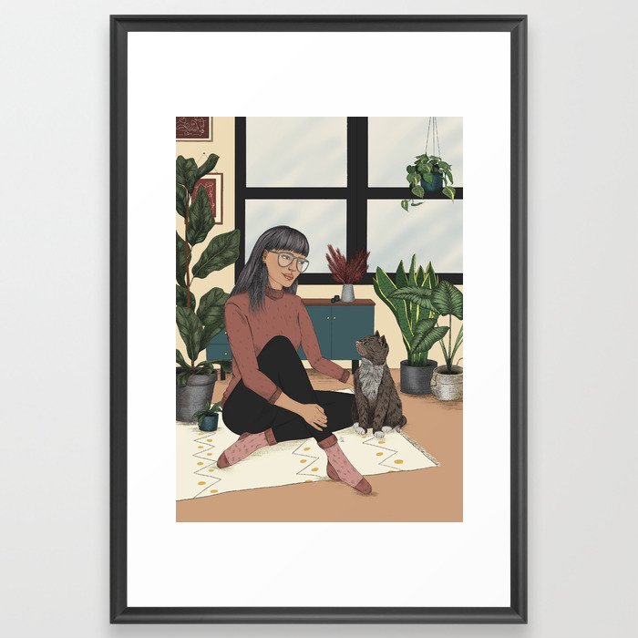 Cat Lover Framed Art Print