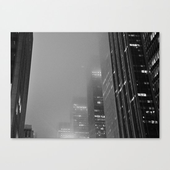 City in the Fog Canvas Print