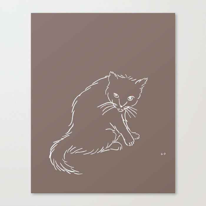 Latte Cat Canvas Print