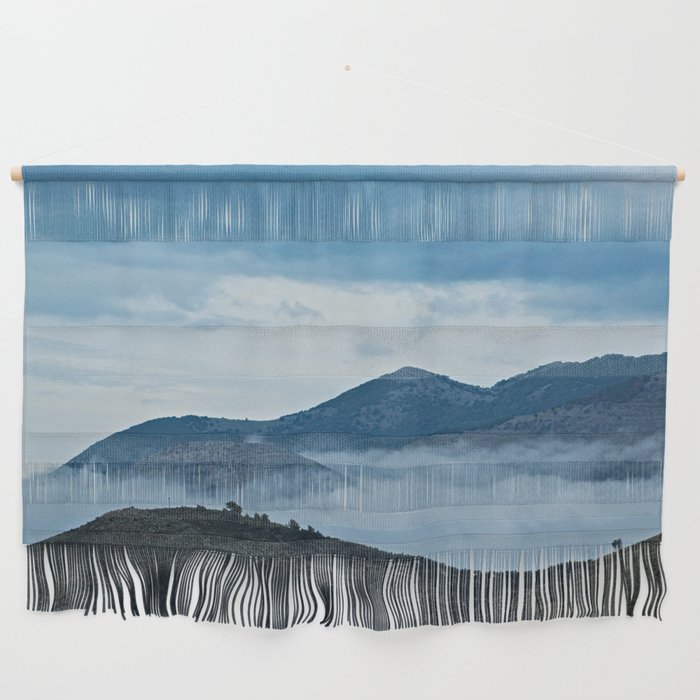 Hills Clouds Scenic Landscape Wall Hanging