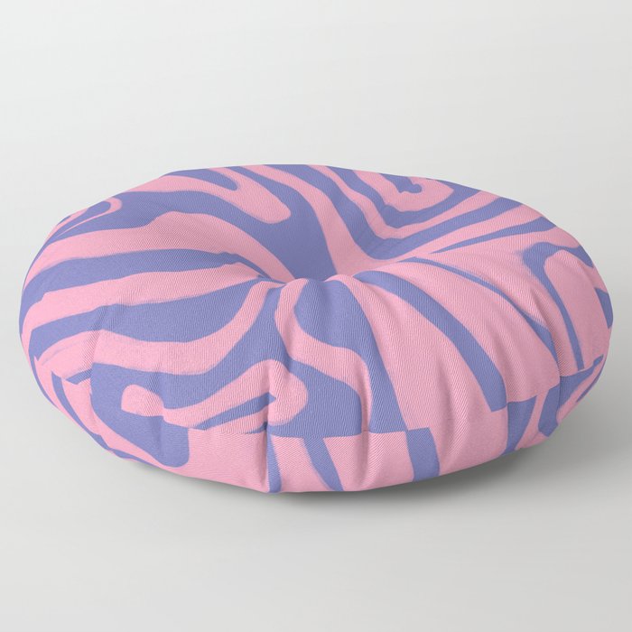 Calm Very Peri Liquid Swirl Pattern Floor Pillow