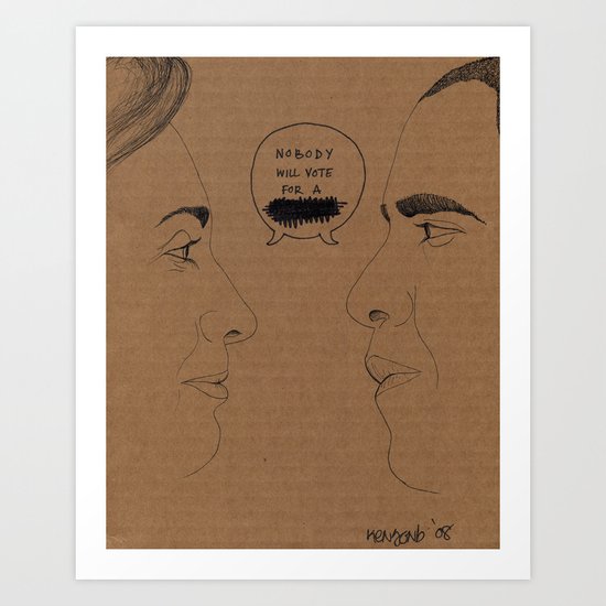 Sexism vs Racism Art Print