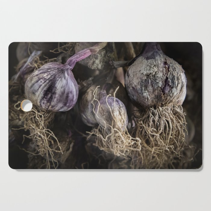 Photograph of garlics Cutting Board