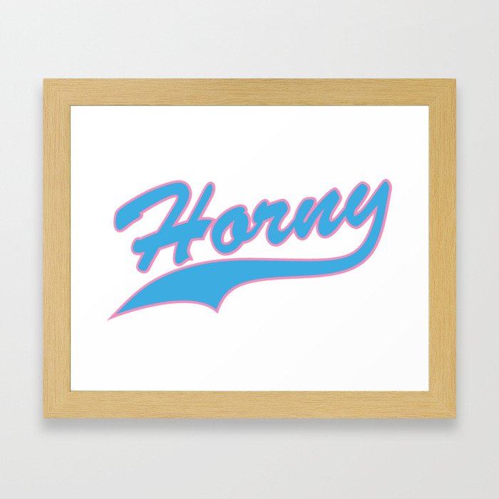 Team Horny (BLUE&PINK) Framed Art Print