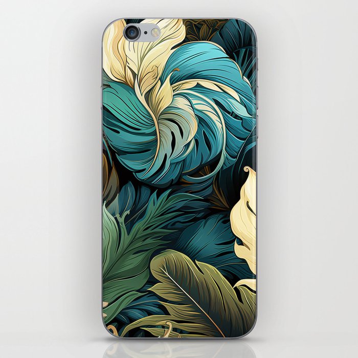 Tropical abstract leaves iPhone Skin