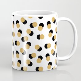 Pois noir et or Coffee Mug | Noiretor, Festif, Graphicdesign, Paillettes, Or, Pois, Motif, Noir 