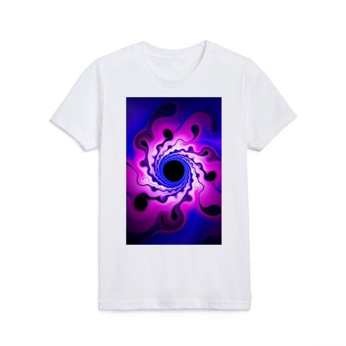 Eye of the Storm. Abstract Digital Artwork. Pink & Blue Kids T Shirt