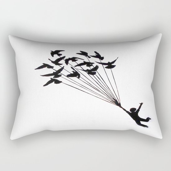 Children Fly Pigeon Rectangular Pillow