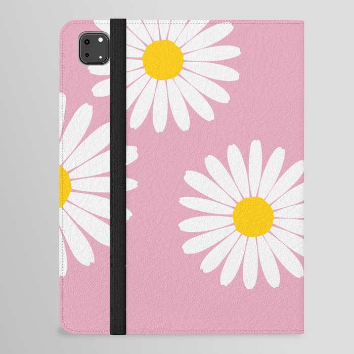 Simple daisy flowers - soft pink iPad Folio Case
