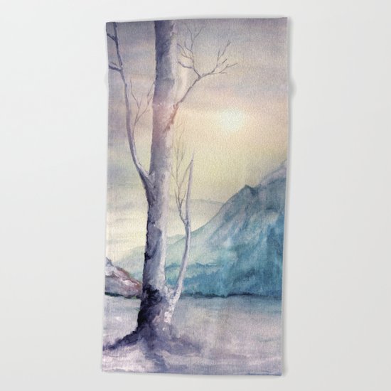 Winter Melody Beach Towel