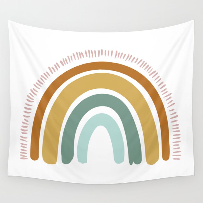 Boho Rainbow Wall Tapestry by move mtns Society6