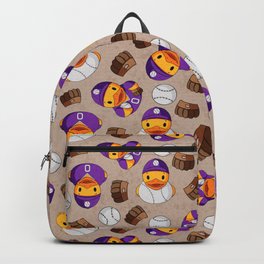 Baseball Player Rubber Duck Backpack