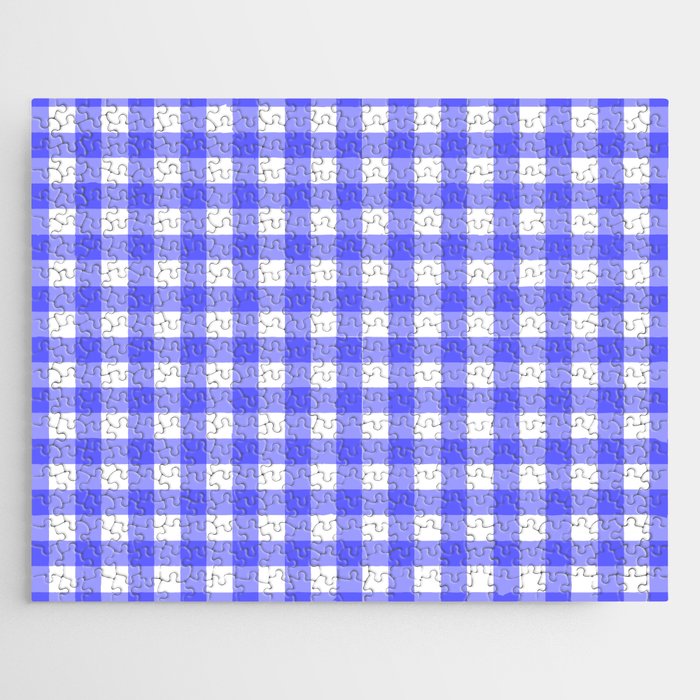 Gingham In Blue Jigsaw Puzzle