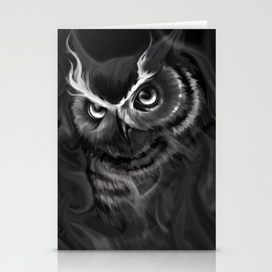 Owl Aflame Stationery Cards