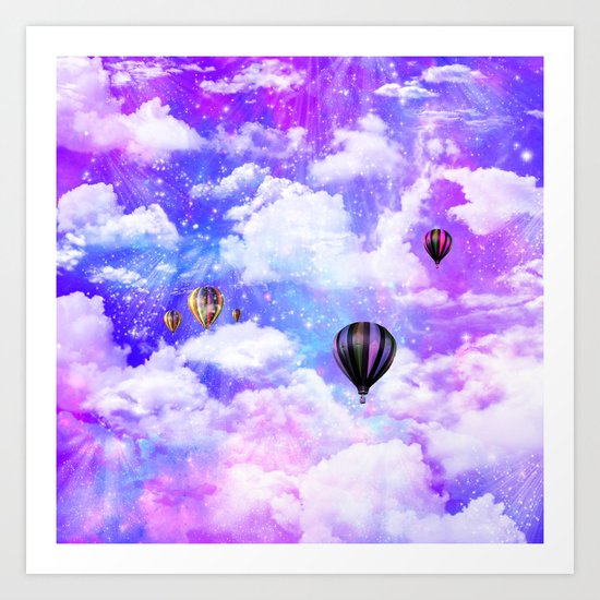 Hot air balloons Art Print
