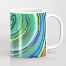 Vibrant Pastel on Suede Tree Ring Abstract by annmariescreations Coffee Mug