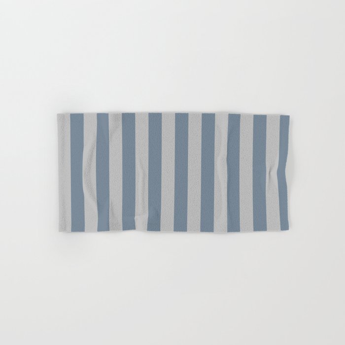 Light Slate Gray and Grey Colored Striped Pattern Hand & Bath Towel