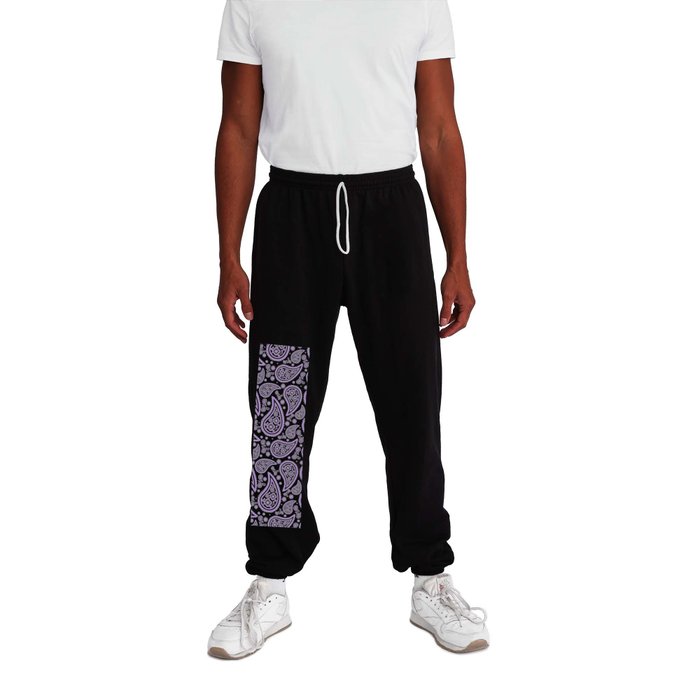 Paisley (Lavender & White Pattern) Sweatpants