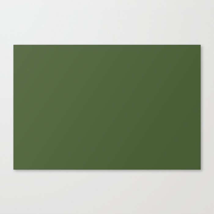 Dark Green Solid Color Pantone Garden Green 19-0230 TCX Shades of Green Hues Canvas Print