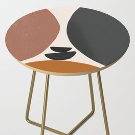 Earthy Nude Tones Shapes  Side Table