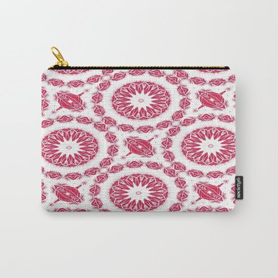 Ruby Mandala Tile Carry-All Pouch