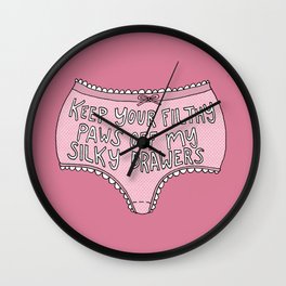 Paws Off Wall Clock