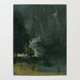 James Abbott McNeill Whistler - Nocturne in Black and Gold Poster