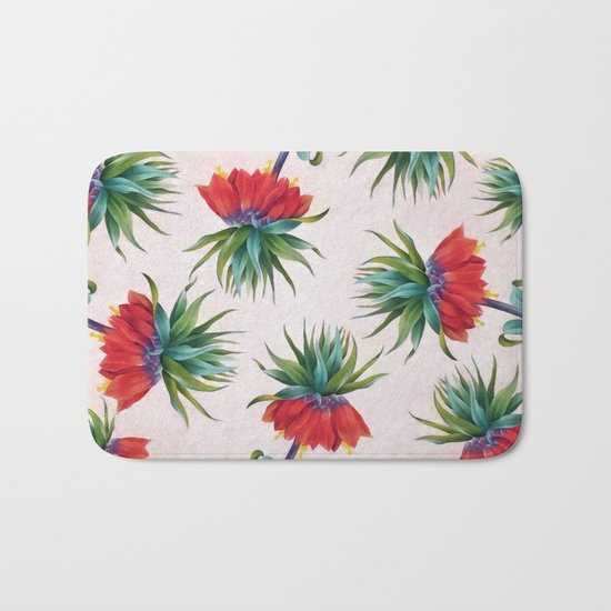 Crown imperial flowers Bath Mat